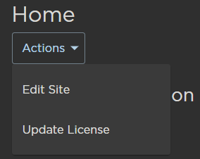 Home Actions Drop-down