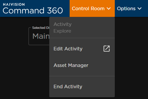 Example Room Menu