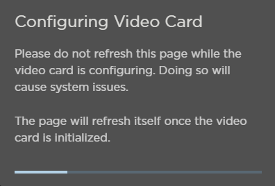 Configuring Video Card Popup