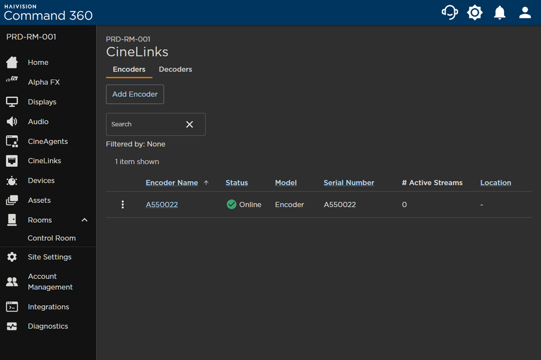 CineLinks Management Page