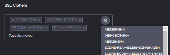 SSL ciphers