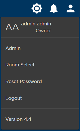 Admin User Menu Example