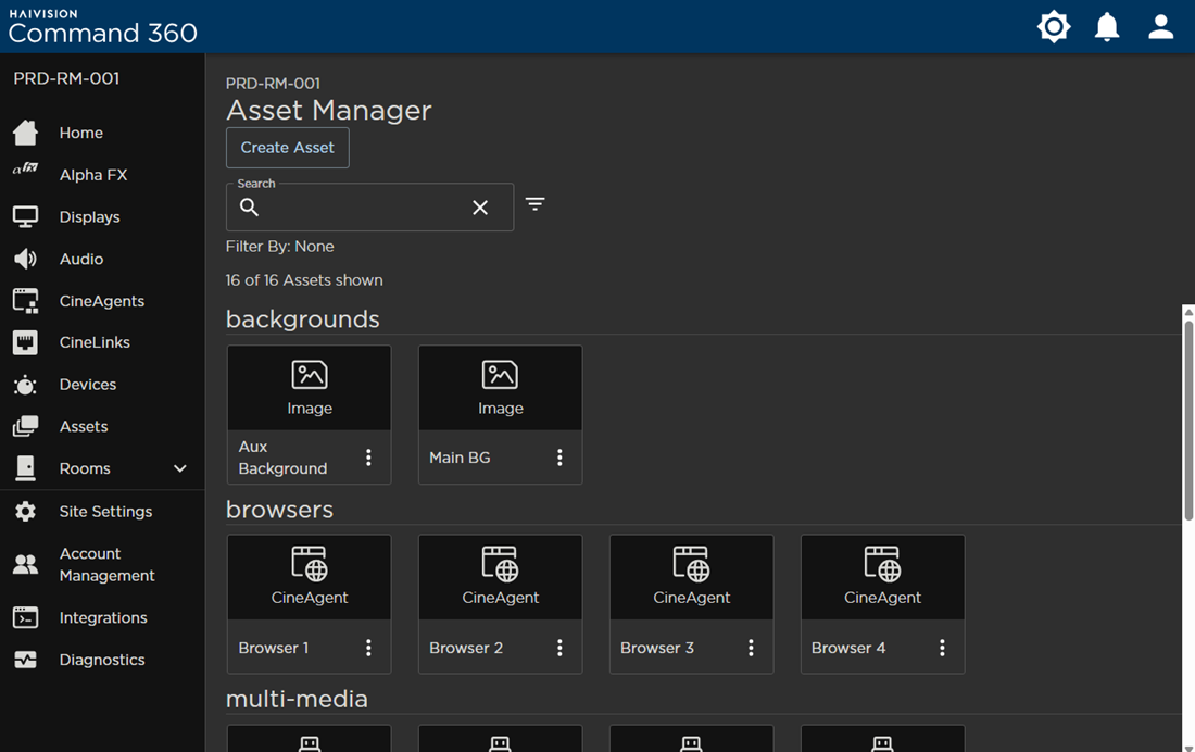Asset Manager Page