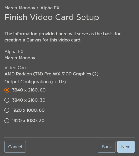 Output Options