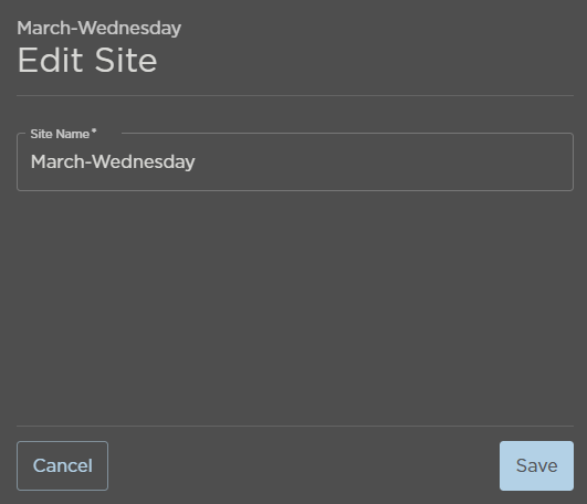 Edit Site Panel