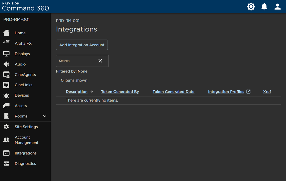 Integrations Page