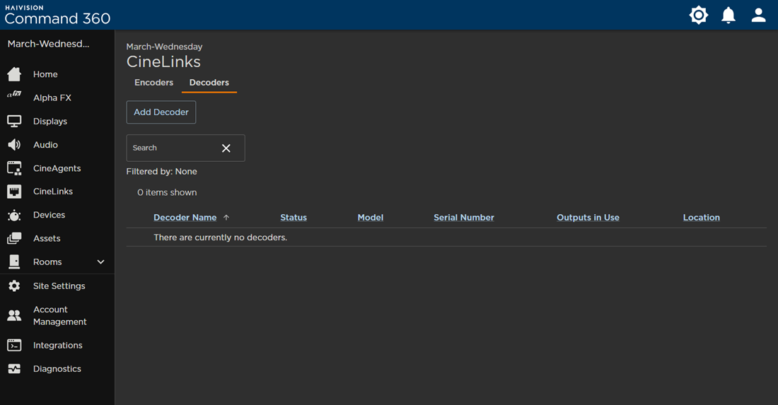 CineLinks Page Decoders Tab