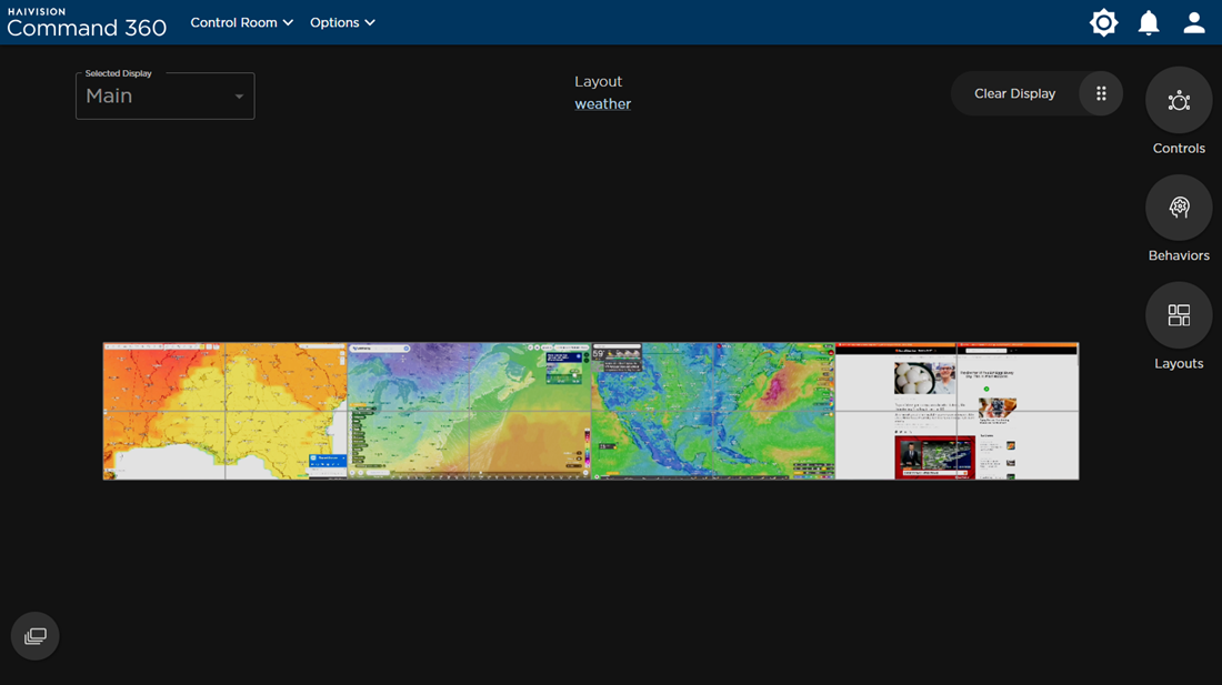 Display with Live View Applied