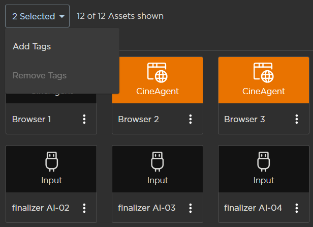 Asset Multiselect