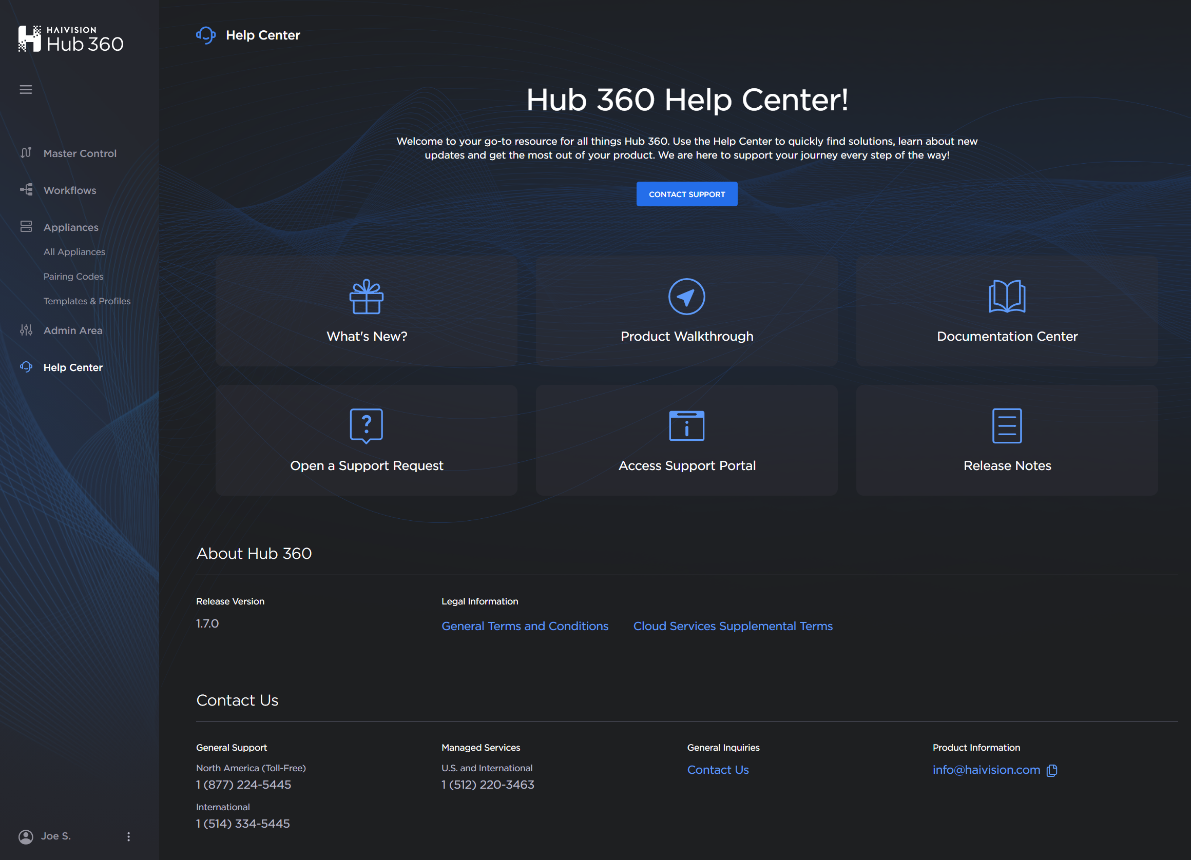 Help Center page